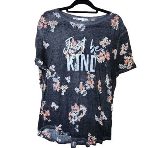 MAURICES Floral Just be kind Shirt Size Large